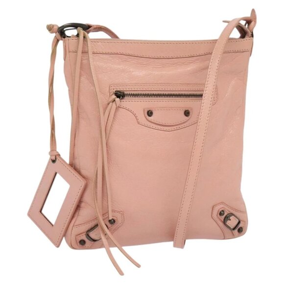 BALENCIAGA Shoulder Bag Leather Pink 310250 Auth hk2257V - Picture 1 of 14